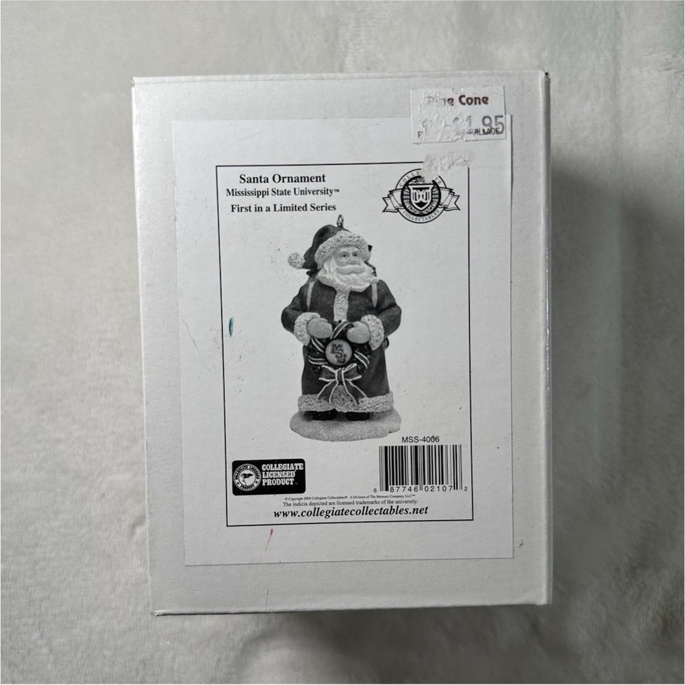 The Memory Company Mississippi State University Santa Ornament Collegiate 2000